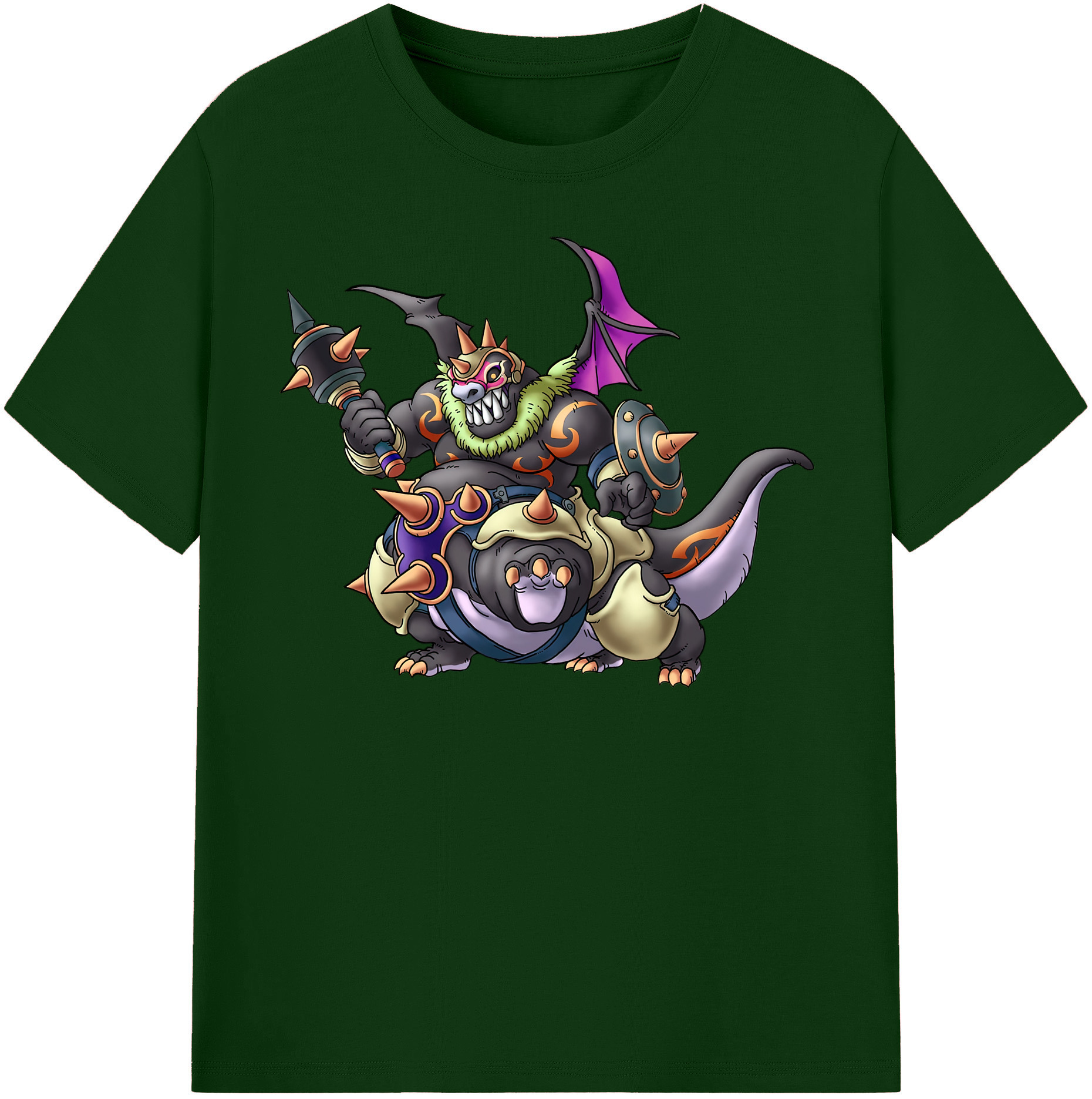 （画像用） ドラゴンクエスト Doragon Kuesuto Dragon Quest 綿100％半袖Tシャツ（フロントプリント）